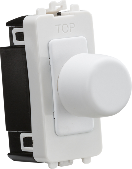 Knightsbridge GDM200MW 100W LED Grid Dimmer Matt White