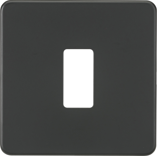 Knightsbridge GDSF001AT 1 Gang Grid Faceplate Anthracite