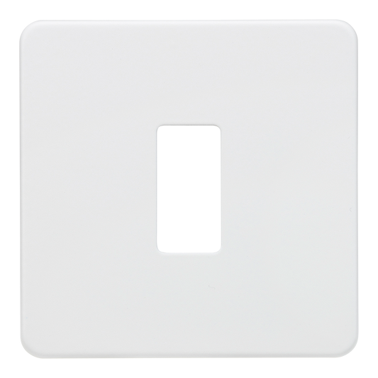 Knightsbridge GDSF001MW 1 Gang Grid Faceplate Matt White