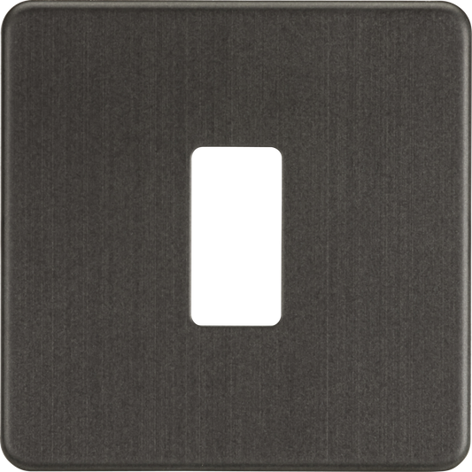 Knightsbridge GDSF001SB 1 Gang Grid Faceplate Smoked Bronze