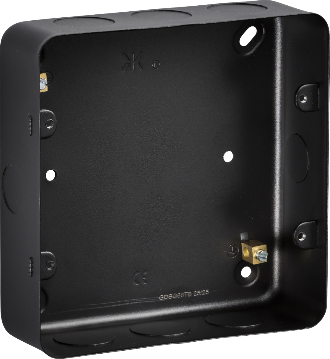 Knightsbridge GDSG68TB 6 - 8 Gang Surface Mount Box Metal Clad Textured Black