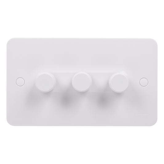 Schneider GGBL6032CS 3 Gang 250W Dimmer