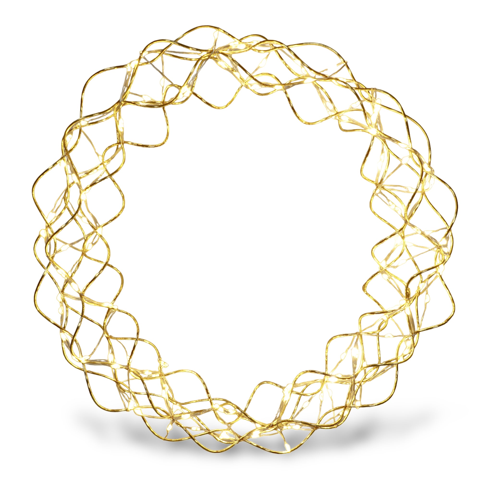 Xmas Haus GH9064 140 LED Copper Wreath with Timer IP44
