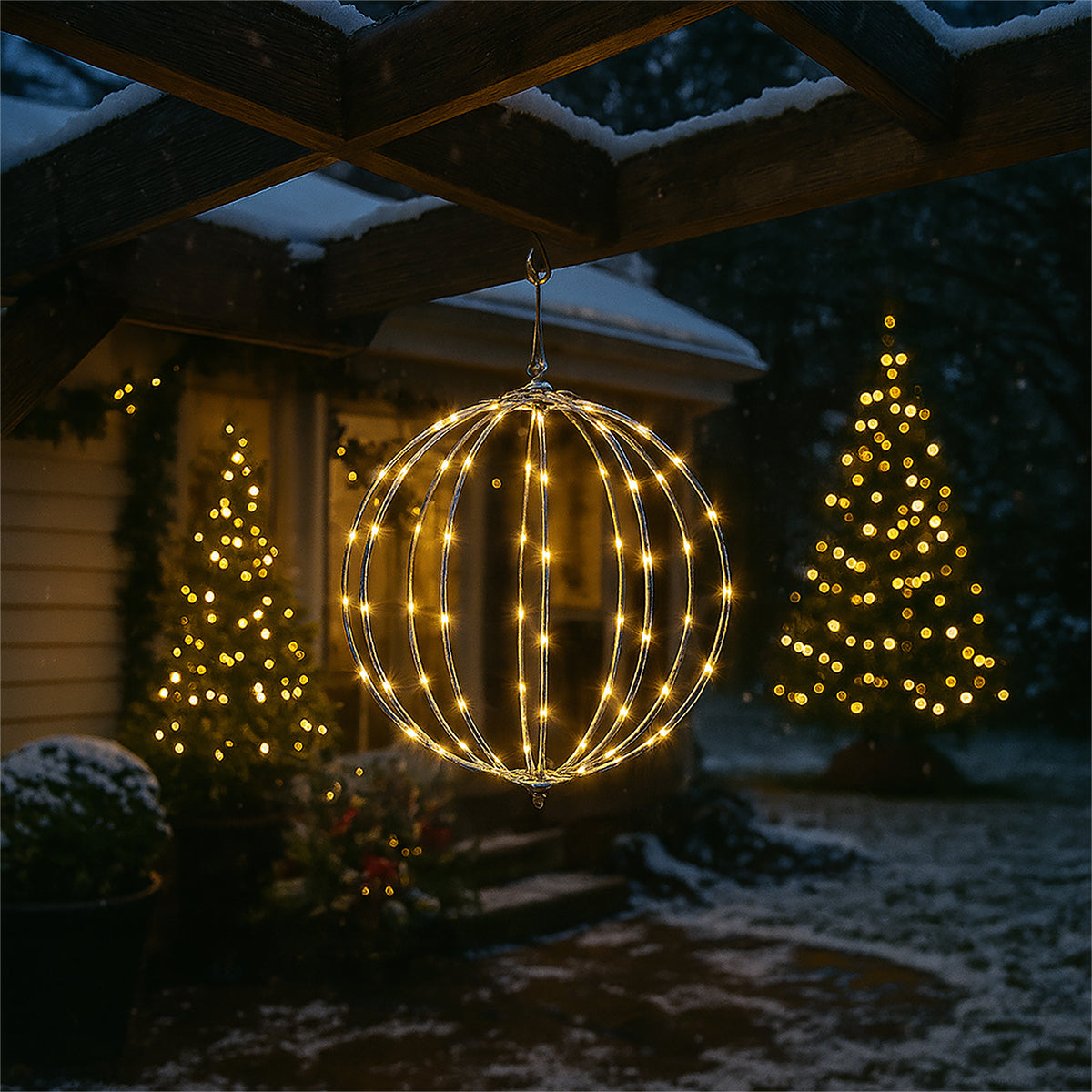 Xmas Haus GH9065 30cm 140 LED Copper Sphere with Timer IP44