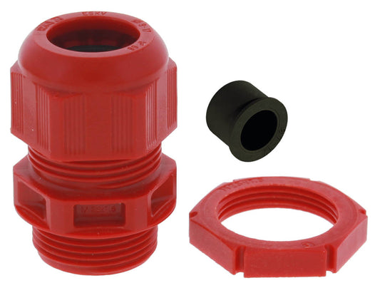Wiska 10100638 GLP20+RDE SPRINT® 20mm+ Polyamide Cable Gland and Locknut + RDE Reduction Insert  Red