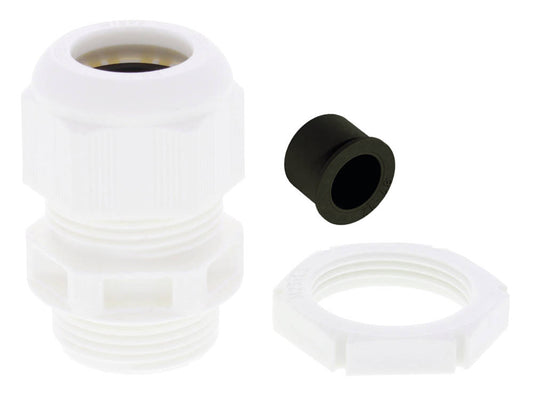 Wiska 10100637 GLP20+RDE SPRINT® 20mm+ Polyamide Cable Gland and Locknut + RDE Reduction Insert  Whi