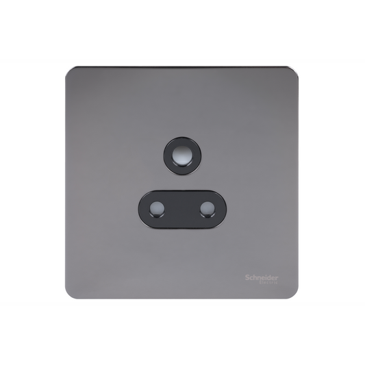 Schneider GU3480BBN 1 Gang 5A Unswitched Socket Black Nickel