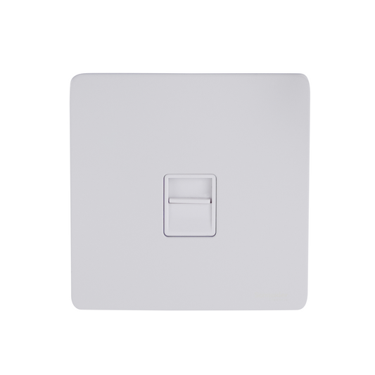 Schneider GU7461WPW 1 Gang Master Telephone Socket White Metal