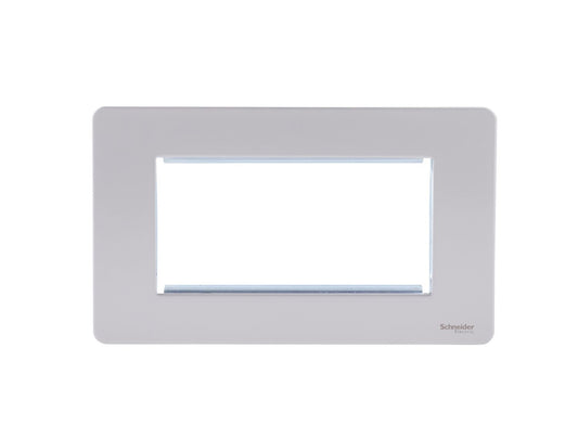 Schneider GU8480PN 2 Gang 4 Module Faceplate Pearl Nickel