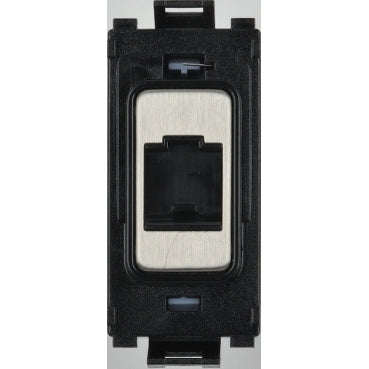 Schneider GUGRJ45BSS RJ45 Cat 5 Grid Module Stainless Steel Black Insert