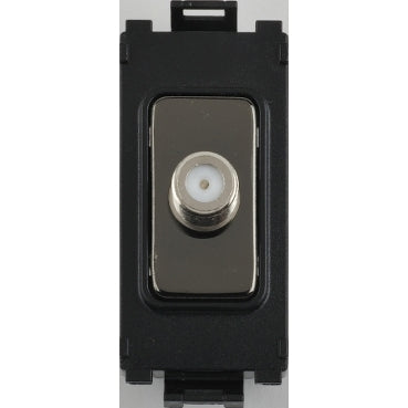 Schneider GUGSATBBN F Type Satellite Grid Module Black Nickel