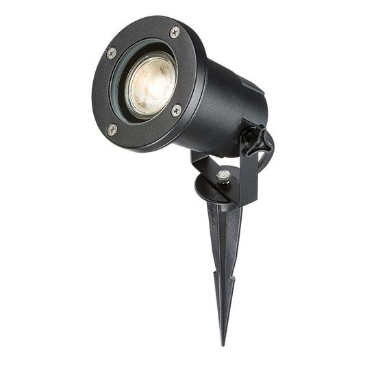 Knightsbridge GUSPBK GU10 Spike and Wall Light Black