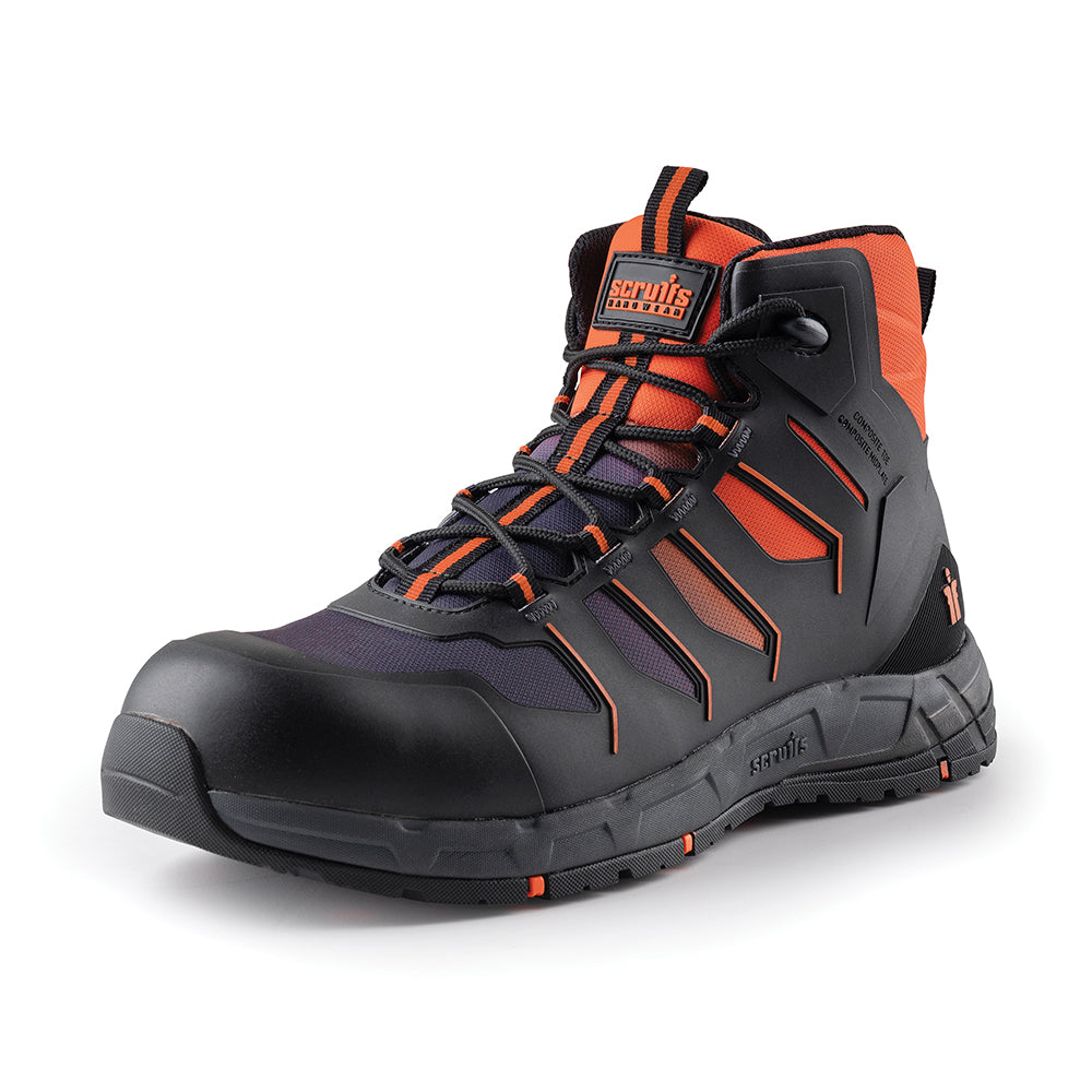 Scruffs Glide Safety Boot Black/Orange
