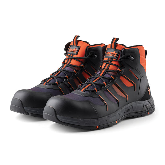 Scruffs Glide Safety Boot Black/Orange