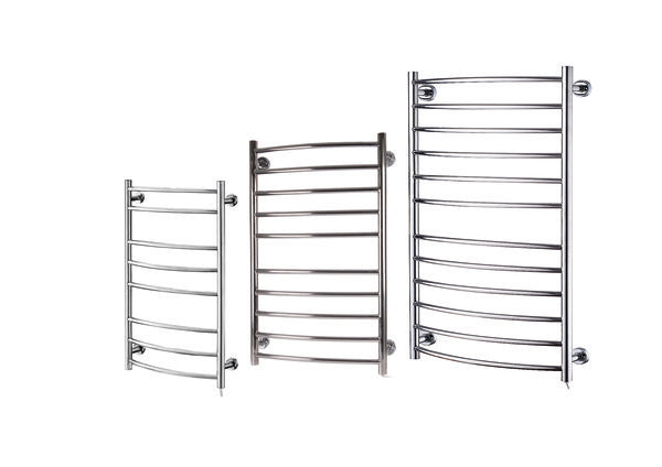 Hyco AQ80LC Aquilo LST 80W 860mm Curved Ladder Towel Rail Chrome