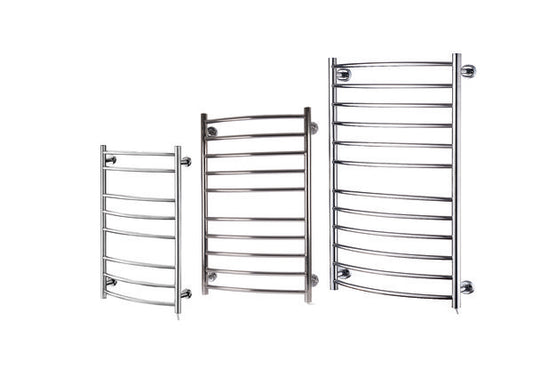 Hyco AQ90LC Aquilo LST 90W 1020mm Curved Ladder Towel Rail Chrome
