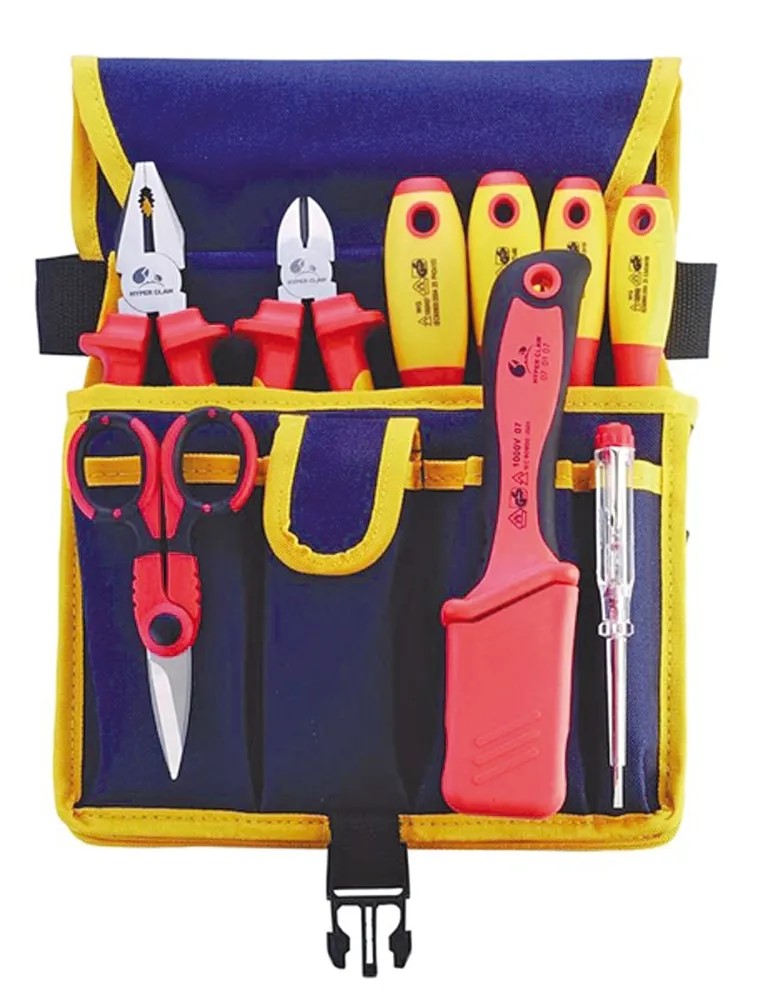 Term Tech HC-22014-9 9 Piece VDE Pliers, Blade & Screwdriver Kit with ...