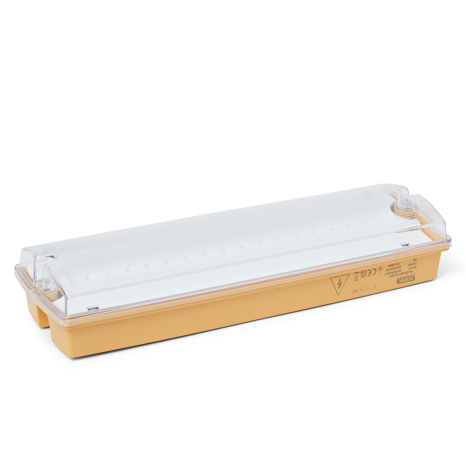Hispec HSSL/EMERGENCYBULKHEAD 3.5W LED Emergency Bulkhead 110V Yellow