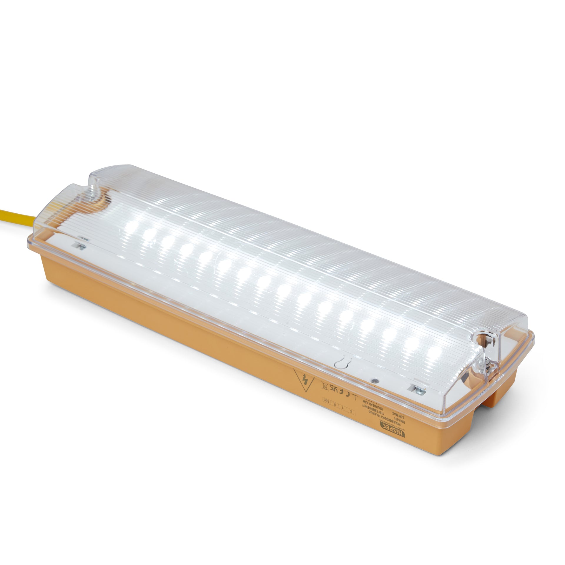 Hispec HSSL/EMERGENCYBULKHEAD 3.5W LED Emergency Bulkhead 110V Yellow