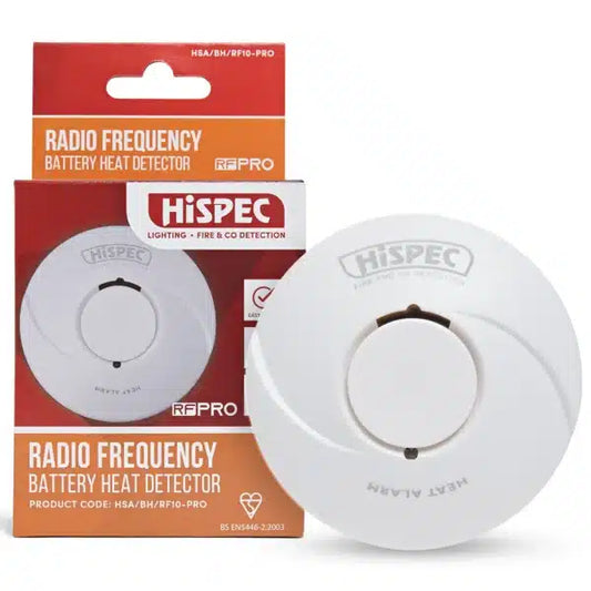 Hispec HSA/BH/RF10-PRO RF Heat Alarm with 10 Yr Sealed Battery White