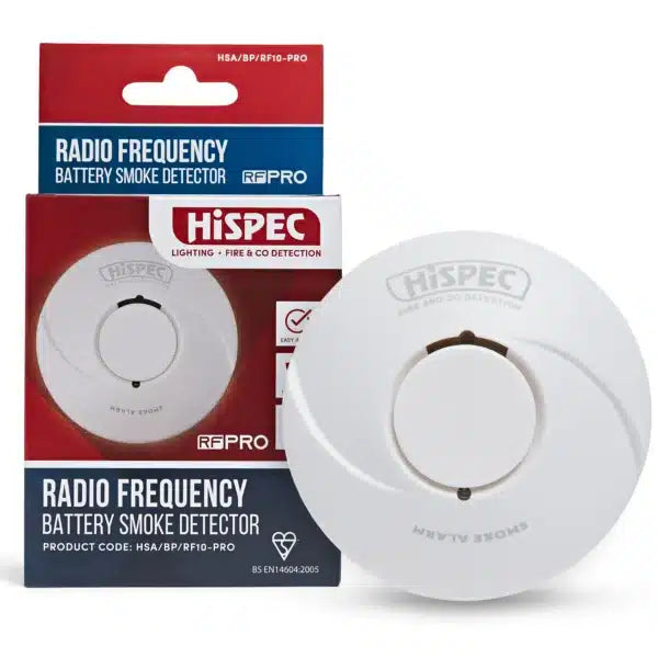 Hispec HSA/BP/RF10-PRO RF Smoke Alarm with 10 Yr Sealed Battery White