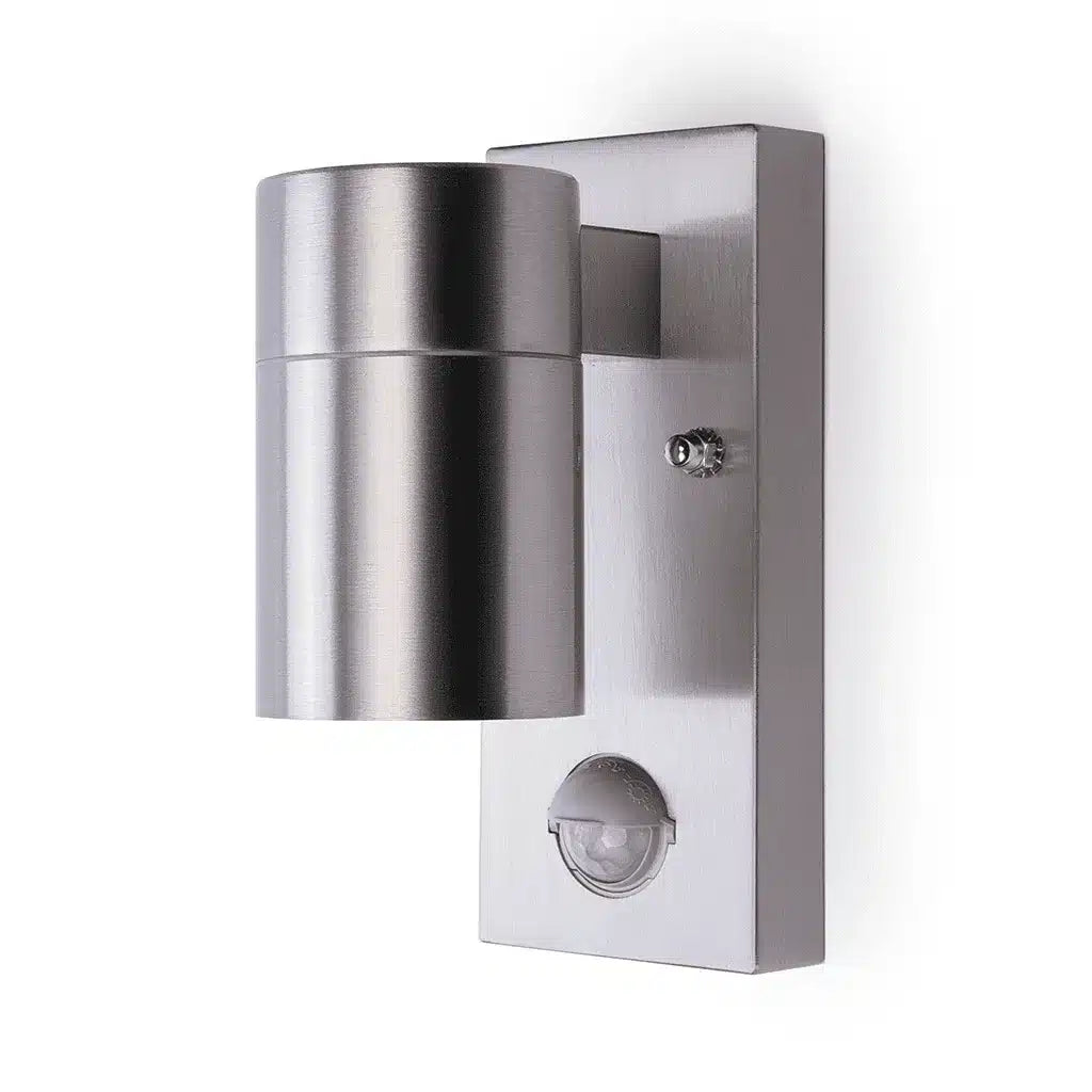 Hispec HSLEDDL/PIR Coral Down Wall Light with PIR IP44 Stainless Steel