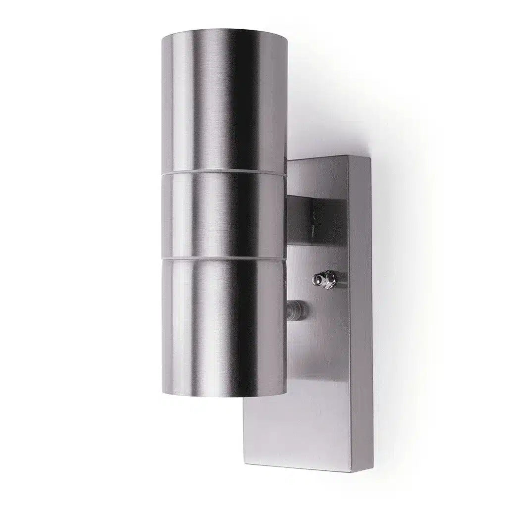 Hispec HSLEDUL/PC Coral Up / Down Wall Light with Photocell IP44 Stainless Steel