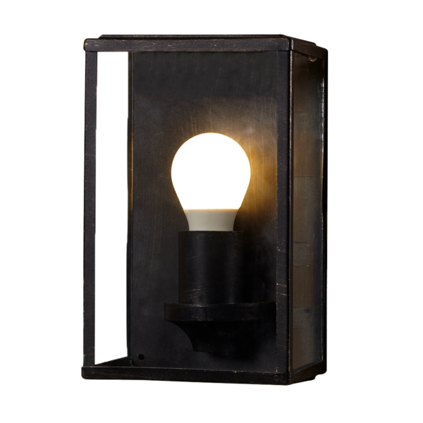 Hispec HSLN03 Caspian E27 Art Box Lantern IP44 Black