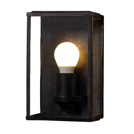 Hispec HSLN03 Caspian E27 Art Box Lantern IP44 Black