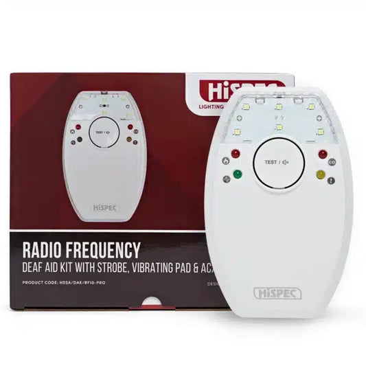 Hispec HSSA/DAK/RF10-PRO Mains RF Deaf Aid Kit with 10 Yr Battery Back Up White