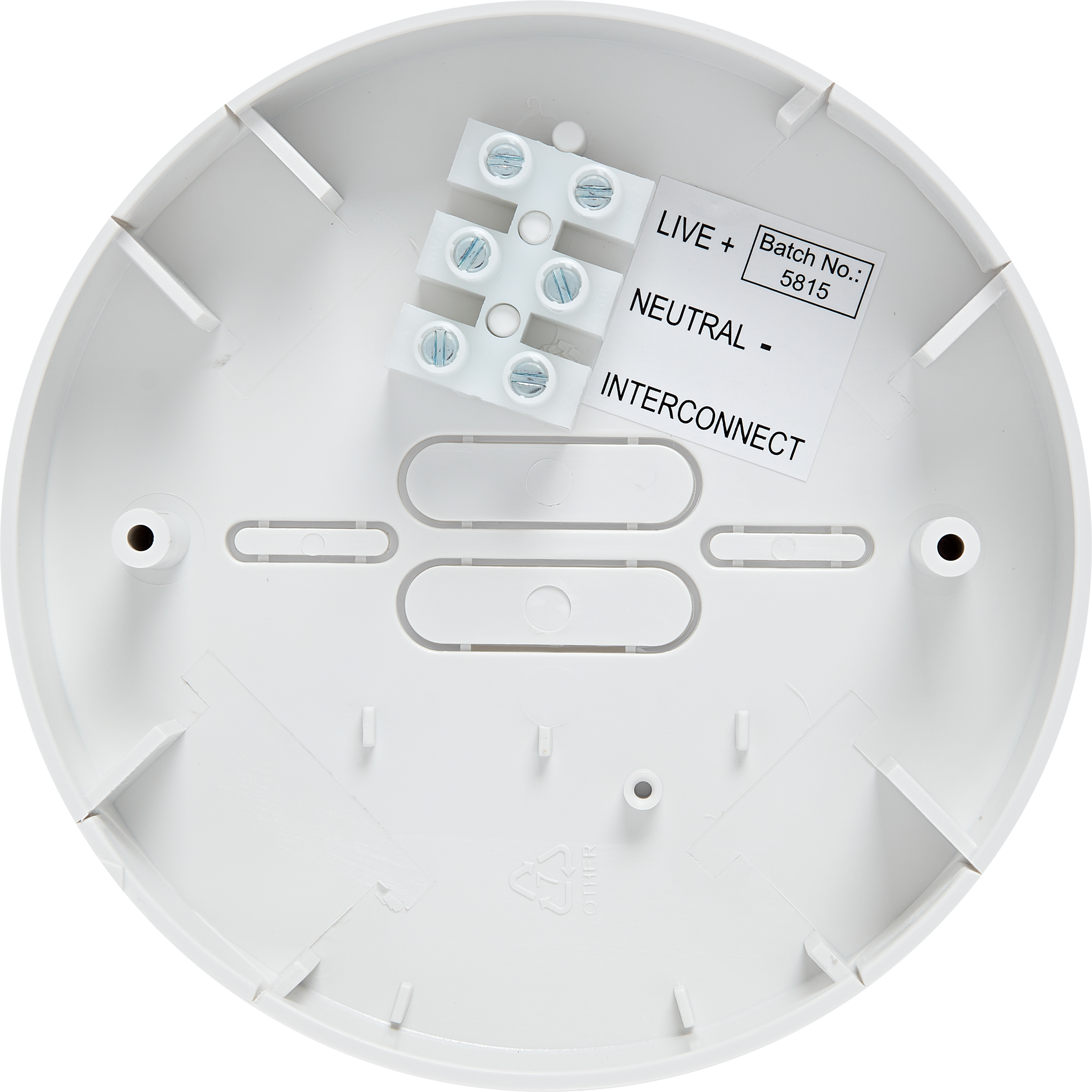 Hispec HSSA/PA Smoke & Heat Alarm Pattress White