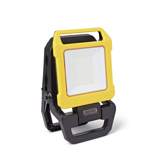 Hispec HSSL/10LEDWL-R 10W LED Adjustable and Rechargable Worklight Black & Yellow