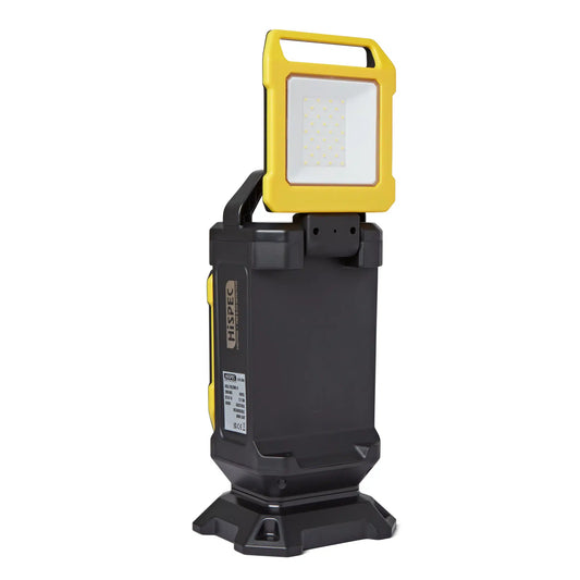Hispec HSSL/20LEDWL-R 2 x 10W LED Adjustable and Rechargable Worklight Black & Yellow