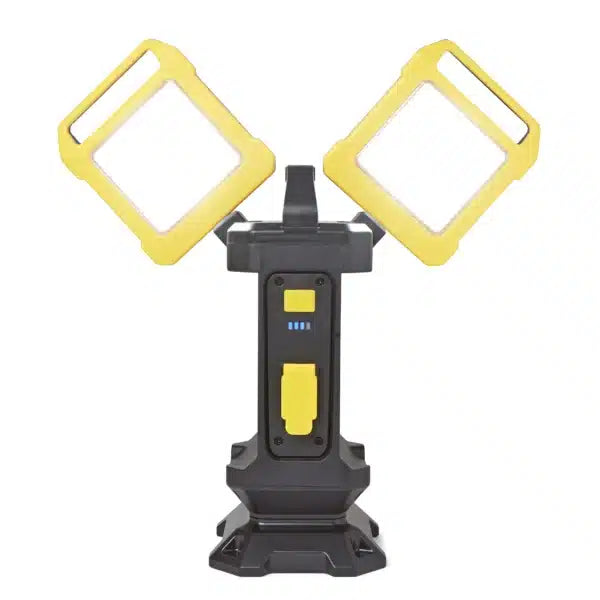 Hispec HSSL/20LEDWL-R 2 x 10W LED Adjustable and Rechargable Worklight Black & Yellow