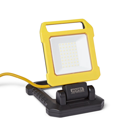 Hispec HSSL/20LEDWL 20W LED Adjustable Magnetic Work Light 110V 6500K IP44 Yellow