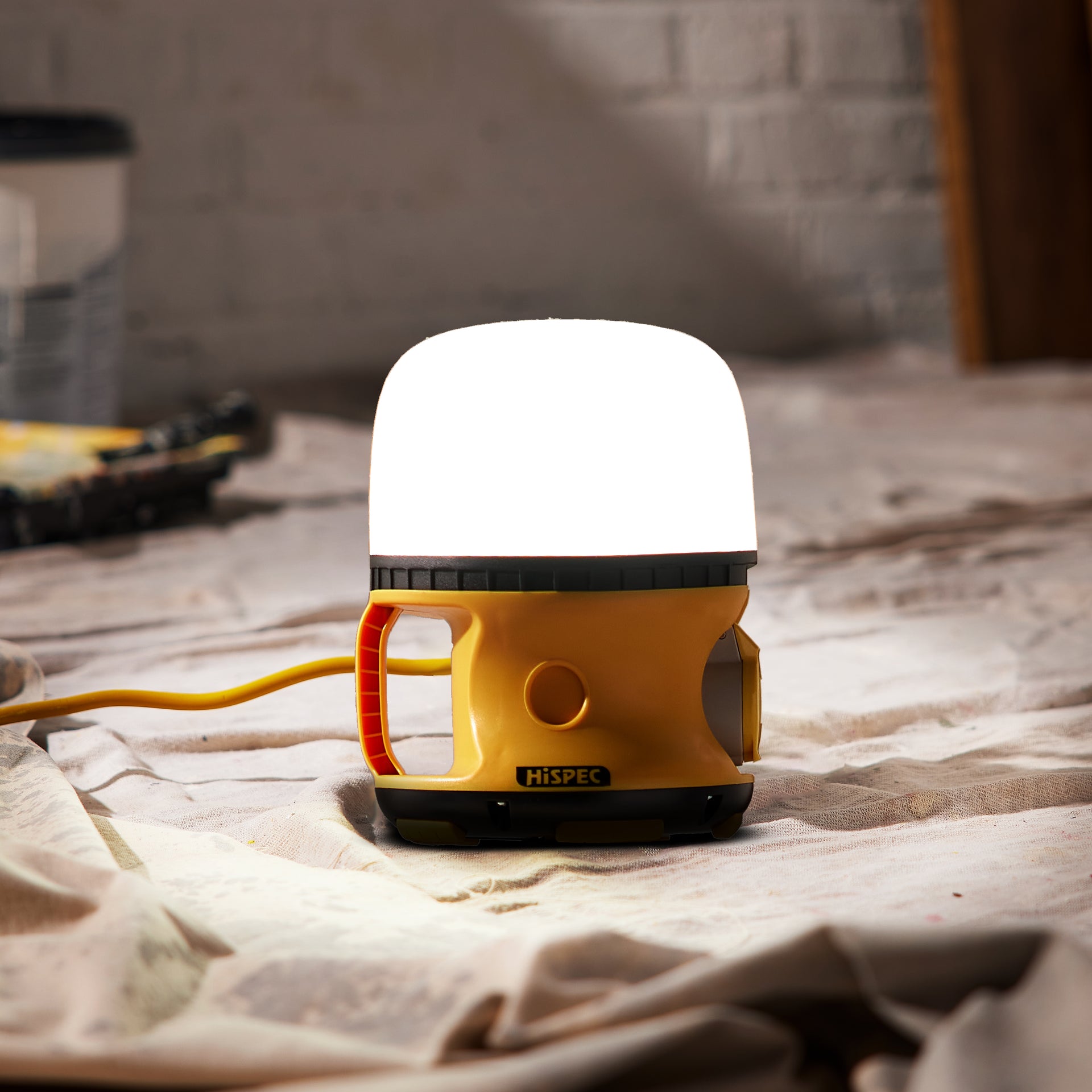 Hispec HSSL/30LEDGL-EP 30W LED Globe Light 6500K with Emergency IP44 Yellow