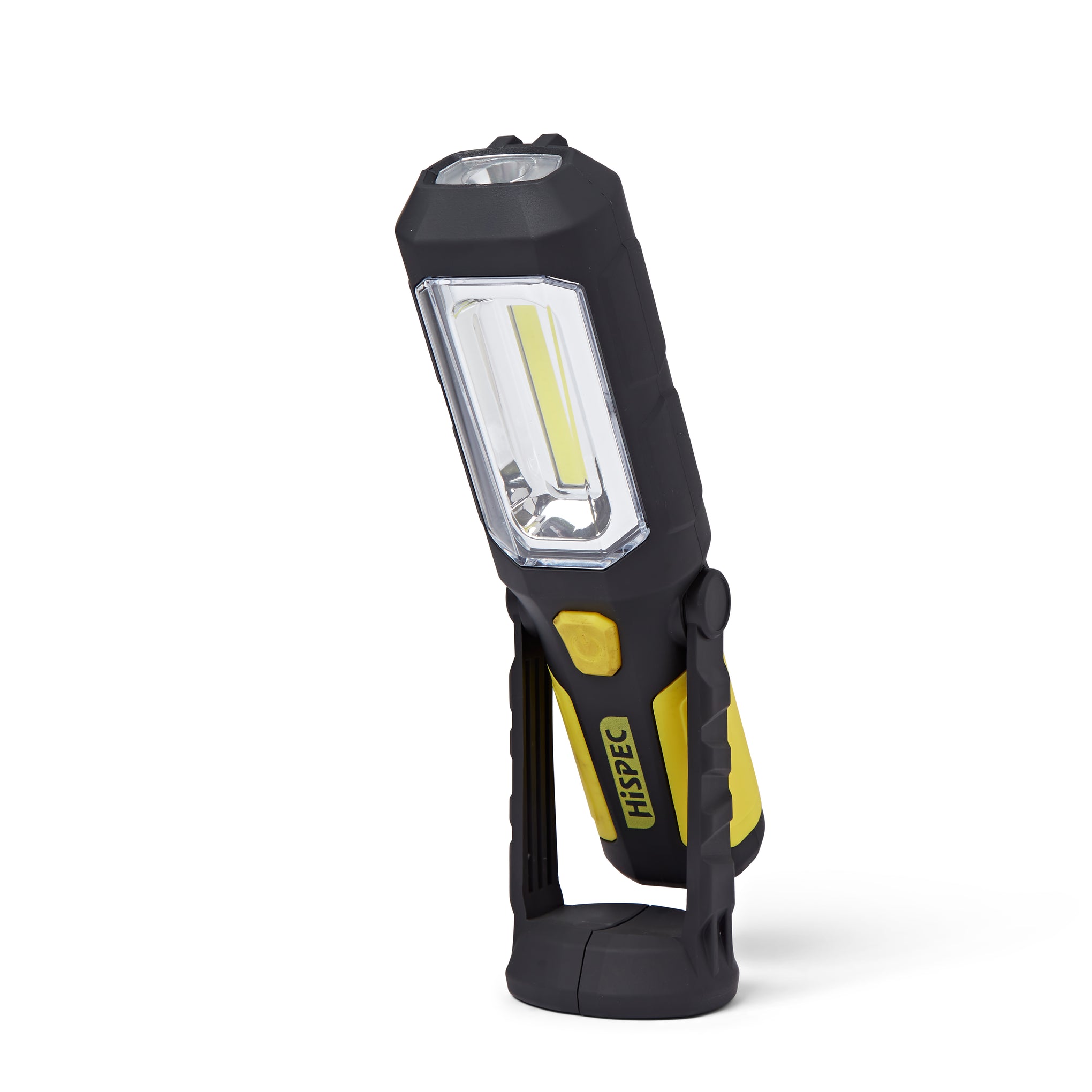 Hispec HSSL/TORCH-R 3+1W LED Rechargable Magnetic Torch Black & Yellow