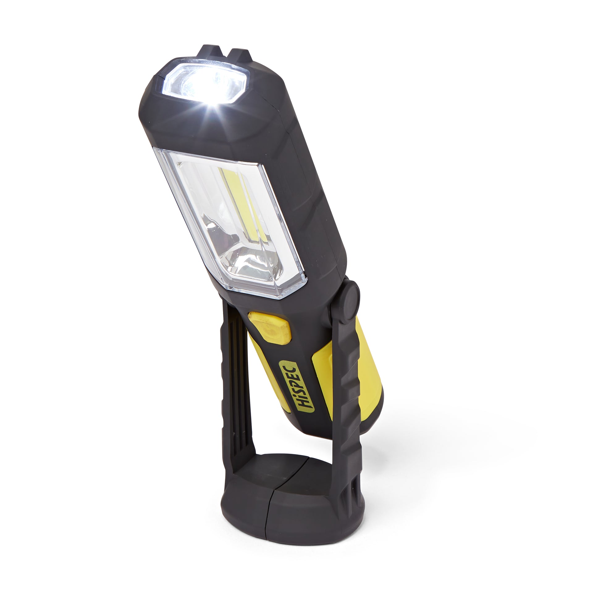 Hispec HSSL/TORCH-R 3+1W LED Rechargable Magnetic Torch Black & Yellow