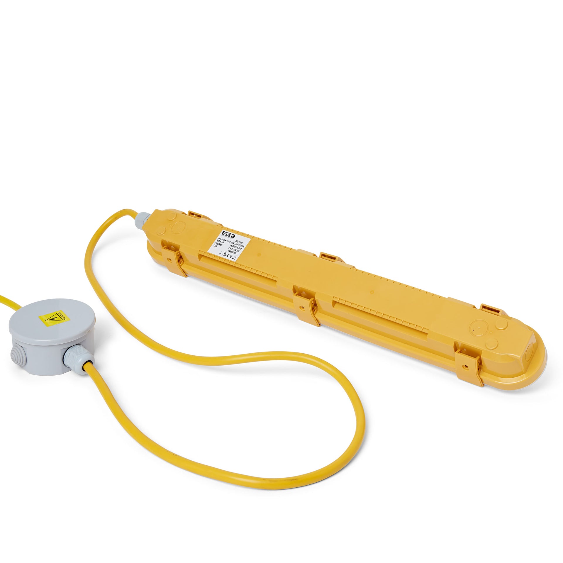 Hispec HSSL/20LEDWL-2FT 2FT 20W LED Non-Corrosive Site Light with IP44 Junction Box 110V IP65 Yellow