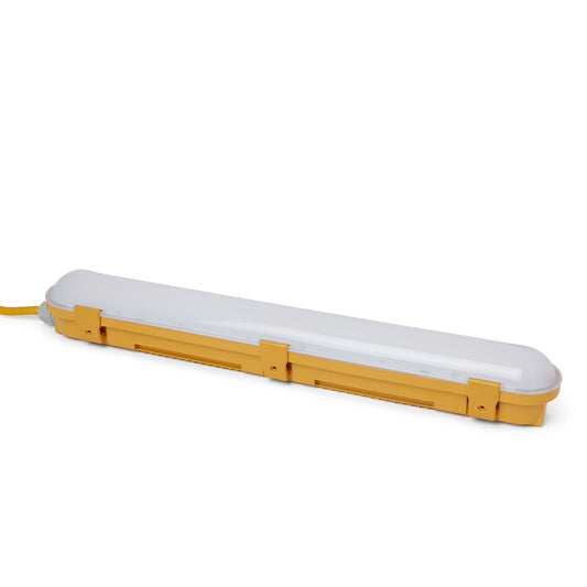 Hispec HSSL/20LEDWL-2FT/EP 2FT 20W LED Non-Corrosive Site Light with IP44 Junction Box 110V with Emergency IP65 Yellow