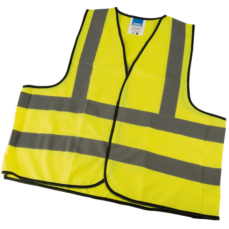 Draper HVWC/B EN471 Class 2L Hi-Vis Traffic Waistcoat Yellow