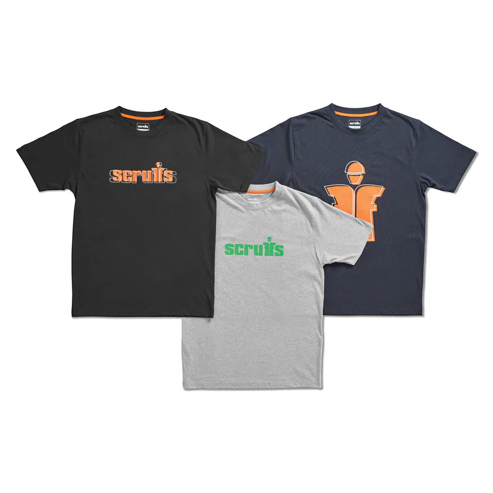 Scruffs Houghton Worker T- Shirts 3 Pack