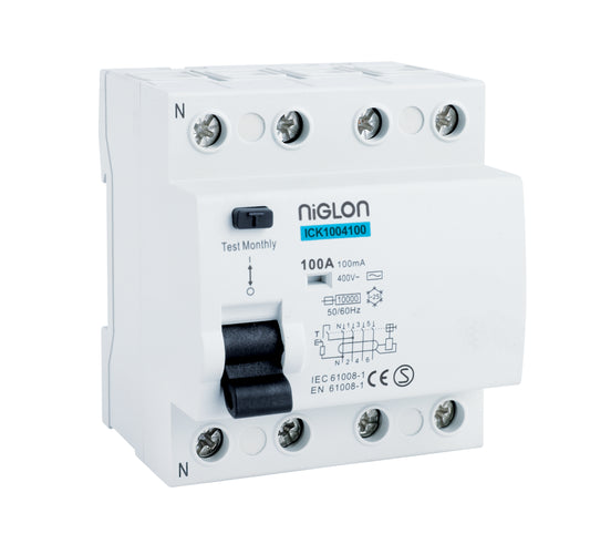 Niglon ICK1004100S-A2 100A 100mA 4P RCD with Time Delay