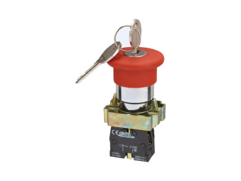 Switchtec IESKR-R-01 Scl Red Key Release Mushroom Head Key Switch with ...