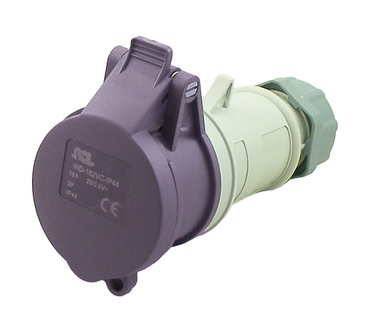 Switchtec IND-162VC-IP44 16A 2P 24V Trailing Socket IP44 Violet