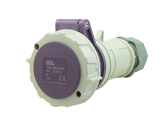 Switchtec IND-162VC-IP67 16A 2P 24V Trailing Socket IP67 Violet
