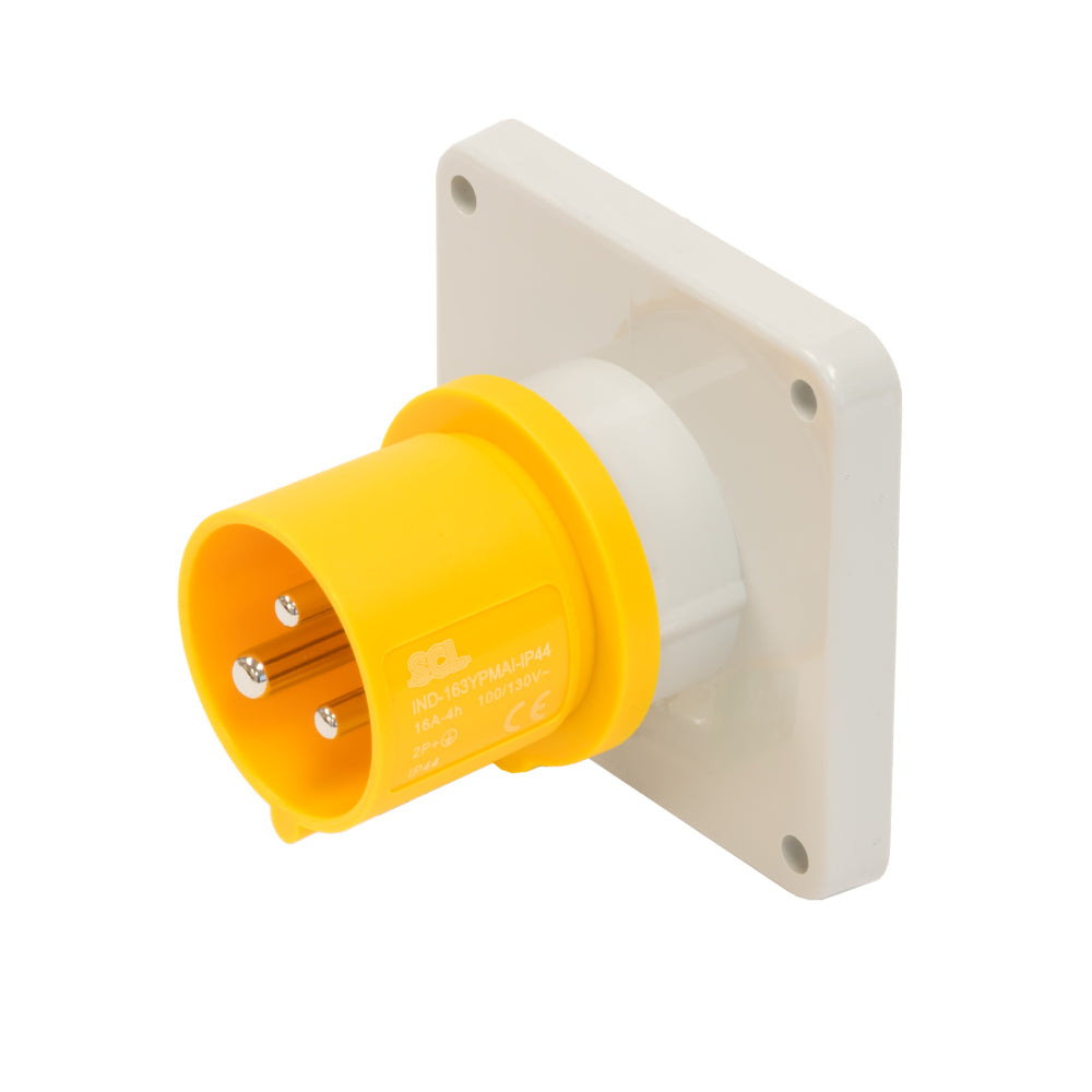 Switchtec IND-163YPMAI-IP44 16A 3P 110V Panel Mount Appliance Inlet IP44