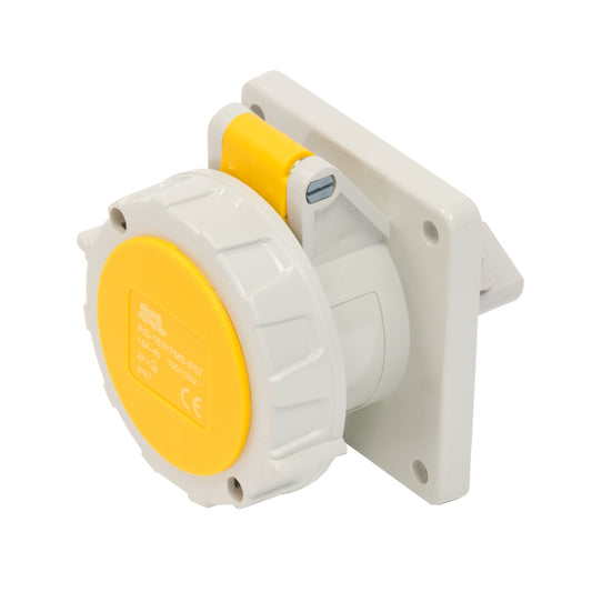 Switchtec IND-163YPMS-IP67 16A 3P 110V Panel Mount Socket IP67