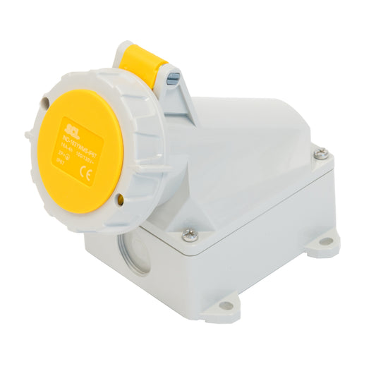 Switchtec IND-163YWMS-IP67 16A 3P 110V Wall Mount Socket IP67