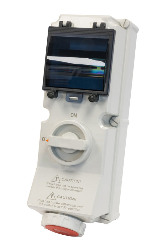 Switchtec IND-165RISW-IP67 16A 5P 415V Interlocked Socket with RCD Housing IP67